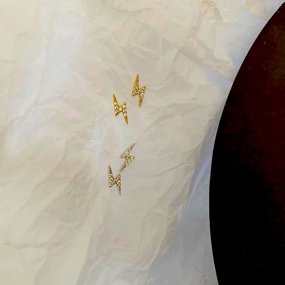 Lightening bolt earrings